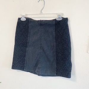 Libby Story Black Denim Mini Skirt